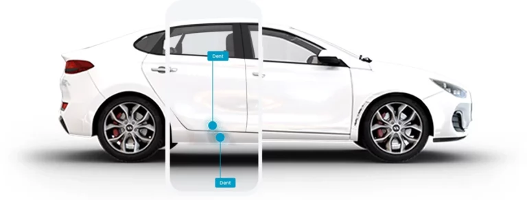 Car being scanned with AI